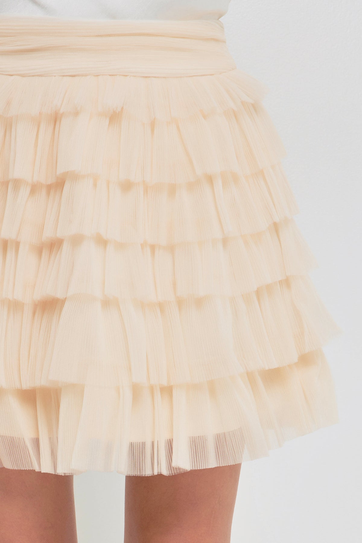 Tiered Tulle Mini Skirt