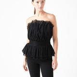 Strapless Tulle Banded Top