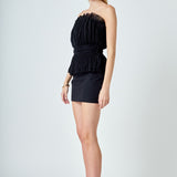 Strapless Tulle Banded Top
