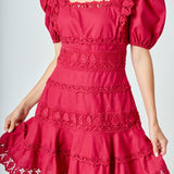 Lace Fit-and-Flare Mini Dress