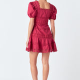 Lace Fit-and-Flare Mini Dress