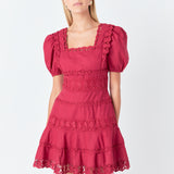 Lace Fit-and-Flare Mini Dress