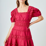 Lace Fit-and-Flare Mini Dress