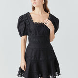 Lace Fit-and-Flare Mini Dress