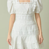 Lace Fit-and-Flare Mini Dress
