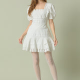 Lace Fit-and-Flare Mini Dress