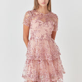 Sequins Embroidered Maxi Dress