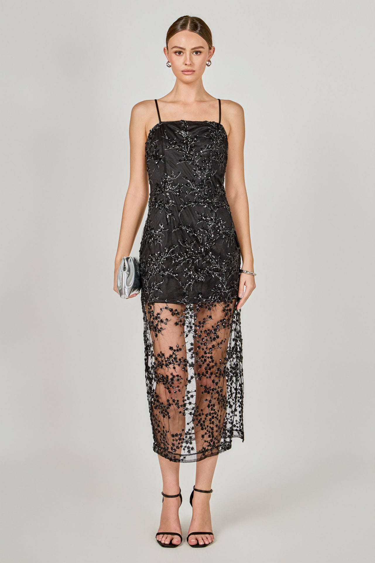 Floral Embroidered Midi Dress Endless Rose Floral Embroidered Midi Dress Endless Rose