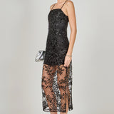 Sequins Embroidered Cocktail Dress