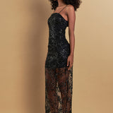 Sequins Embroidered Cocktail Dress
