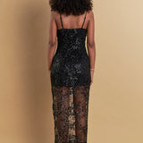 Sequins Embroidered Cocktail Dress