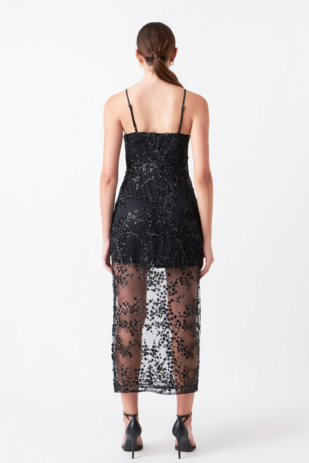 Sequins Embroidered Cocktail Dress