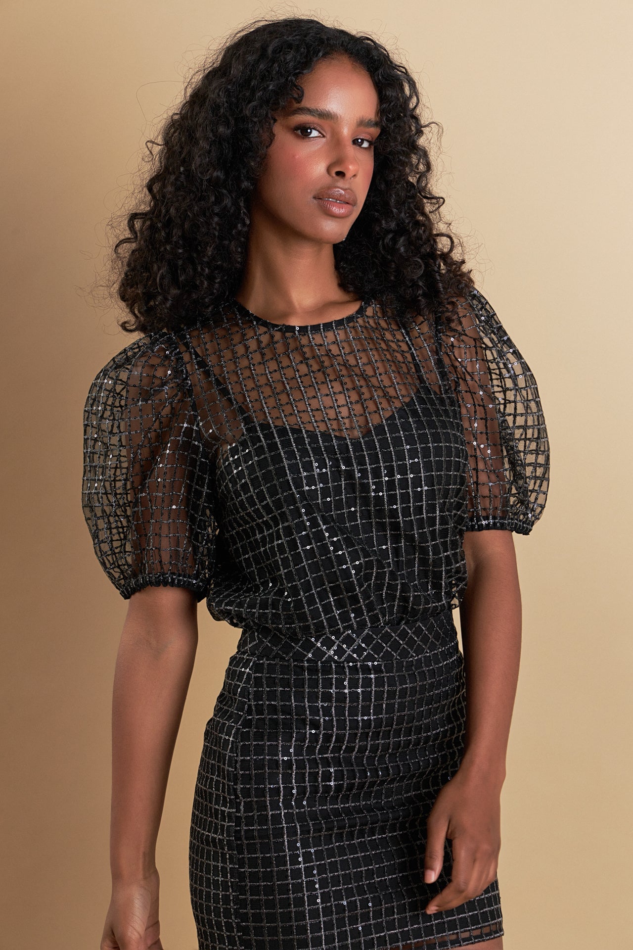 Mesh Top Sparkle Top Dress High Neck Mesh Panel Sleeveless Mini Dress In Black Sequin EGO Mesh Top Sparkle Top Dress High Neck Mesh Panel Sleeveless Mini Dress In Black Sequin EGO