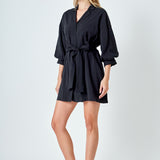 Belted Mini Shirt Dress