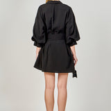 Belted Mini Shirt Dress