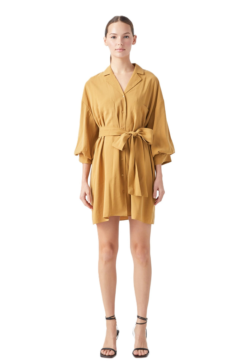 Belted Mini Shirt Dress – Endless Rose