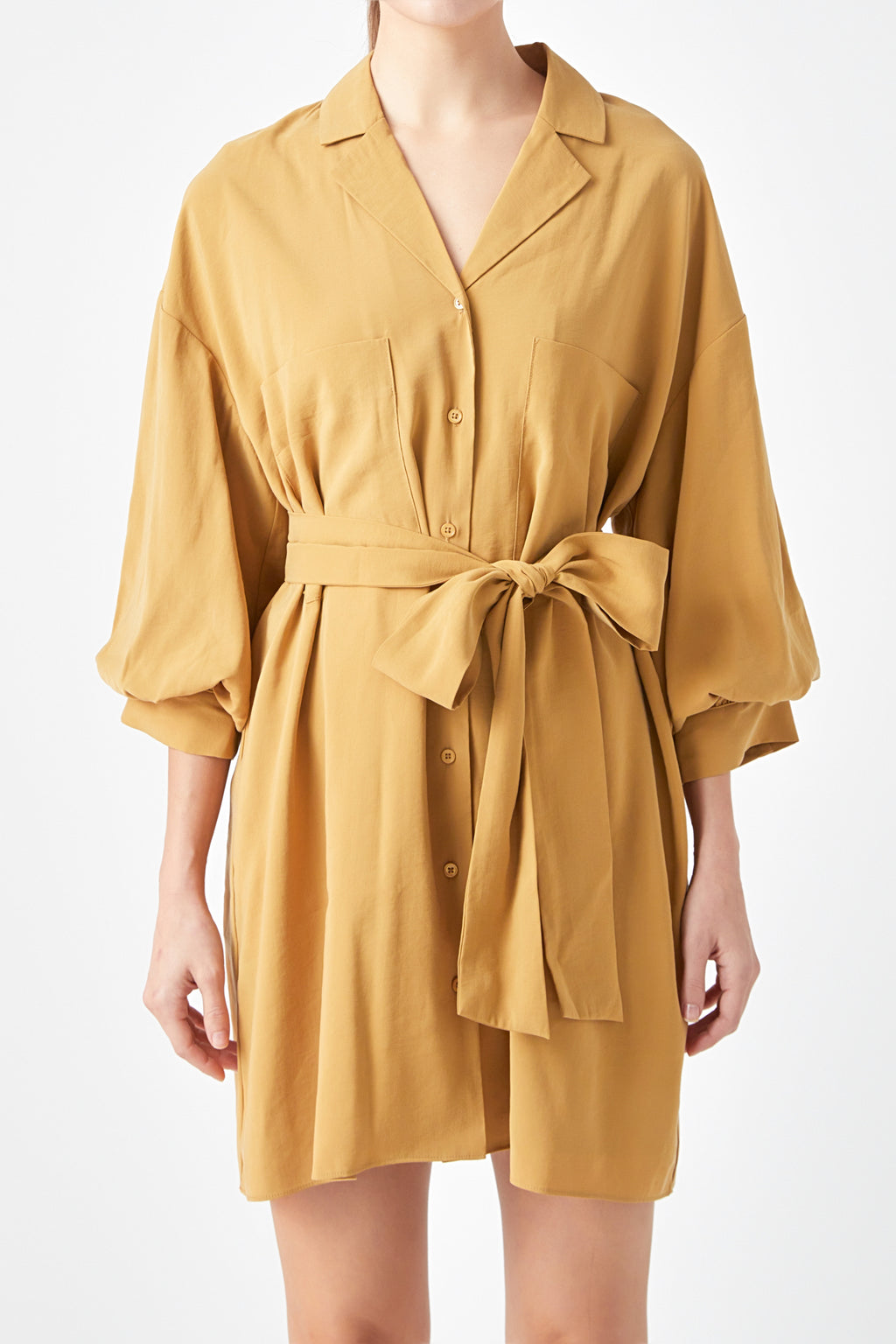 Belted Mini Shirt Dress – Endless Rose