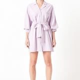 Belted Mini Shirt Dress
