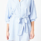 Belted Mini Shirt Dress