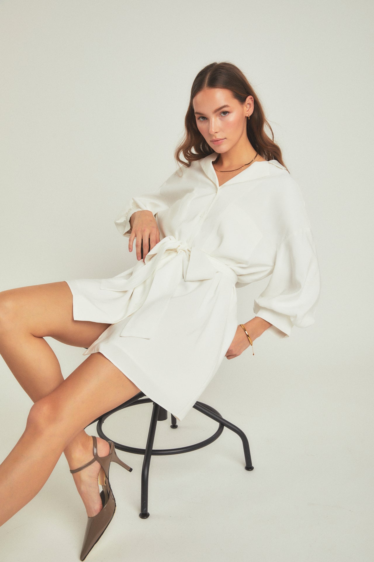 Discover our Belted Mini Shirt Dress from our Spring Capsule: SS Wardrobe '24 Editorial