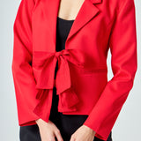 Bow Contrast Blazer