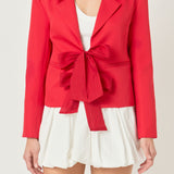Bow Contrast Blazer