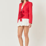 Bow Contrast Blazer