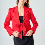 Bow Contrast Blazer
