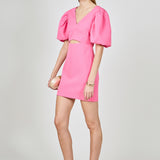 Puff Sleeve Cut Out Mini