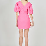 Puff Sleeve Cut Out Mini