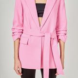 Sleeve Cinched 3/4 Blazer
