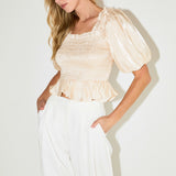 Sheen Smocked Top
