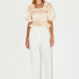 Sheen Smocked Top