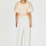 Sheen Smocked Top
