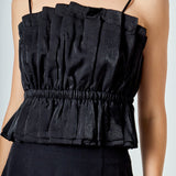 Sheen Ruffled Strapless Top