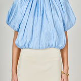 Sheen Effect Blouson Top