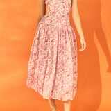 Floral Drop Waist Maxi Dress