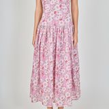 Floral Drop Waist Maxi Dress