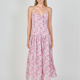 Floral Drop Waist Maxi Dress