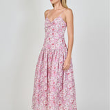 Floral Drop Waist Maxi Dress