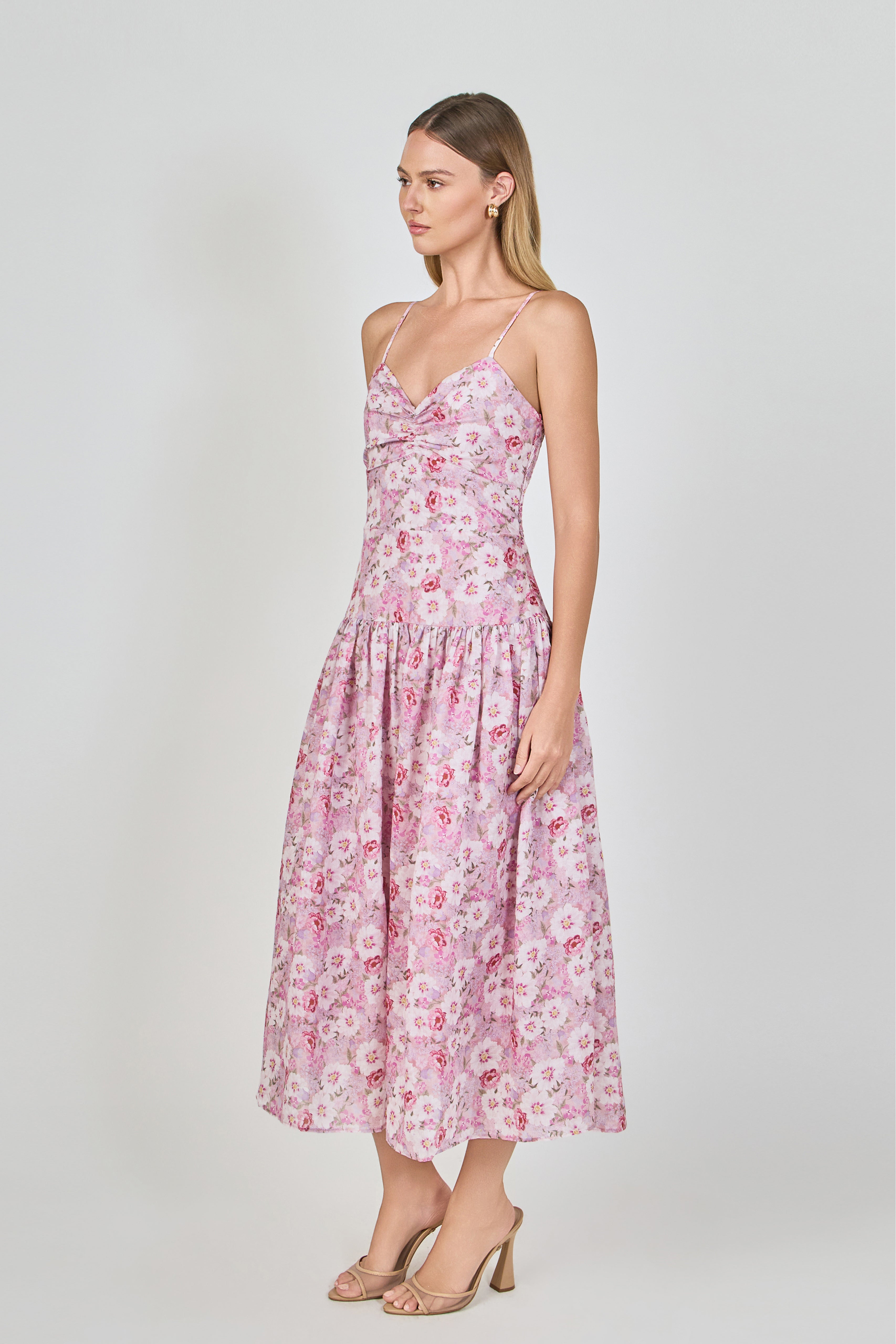 floral print drop waist dress If You Were Here Mint Floral Drop Waist Dress, 1X - The Mint Julep Boutique