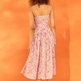 Floral Drop Waist Maxi Dress