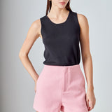 Tweed Mid Rise Shorts