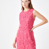 Floral Embroidered Mini Dress
