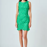 Endless Rose - Floral Embroidered Mini Dress Orange / L Endless Rose - Floral Embroidered Mini Dress Orange / L
