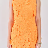 Floral Embroidered Mini Dress