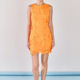 Floral Embroidered Mini Dress