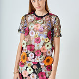 Floral Embroidered Mini Skirt