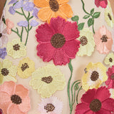 Floral Embroidered Mini Skirt