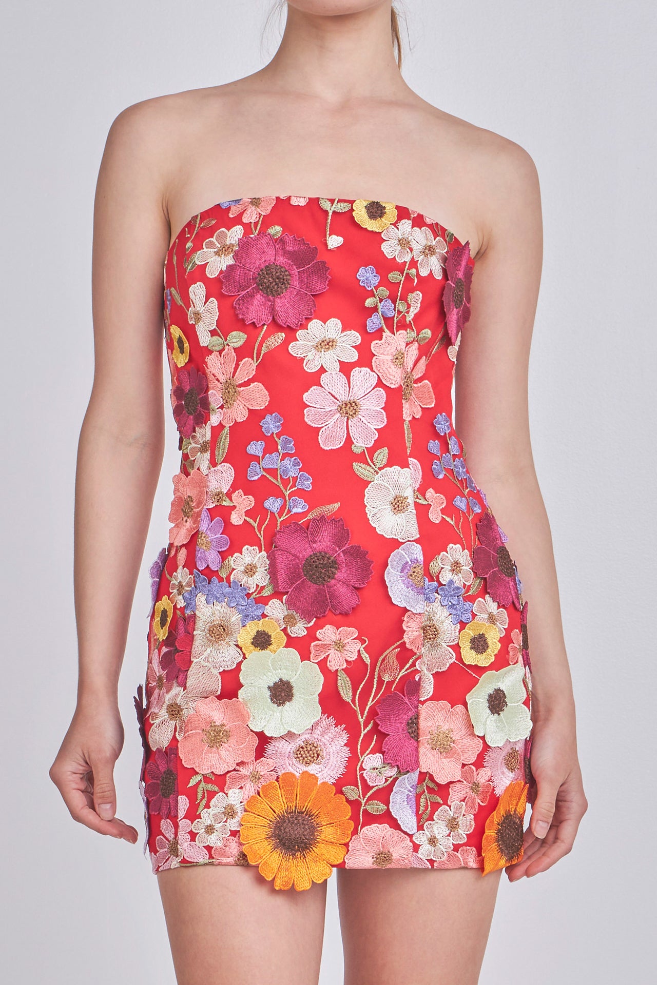 Endless Rose - Floral Embroidered Mini Dress - Dresses in Women's Clothing available at endlessrose.com
